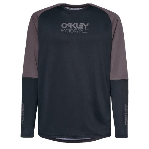 Oakley Factory Pilot Logo MTB LS Jersey Black/Forged Iron