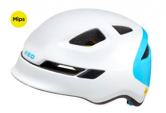 Helm KED POP white blue 48-52 cm/S