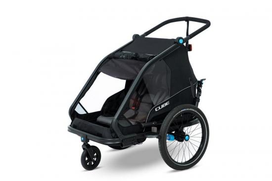 CUBE Kinderfahrradanhnger Double CMPT black