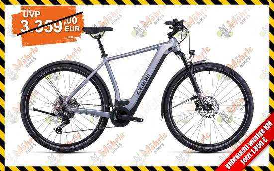 Cube Nuride Hybrid EXC 625 Allroad polarsilvernblack  incl. Faltschloss Trelock Trigo m.Halter  FS 380/85, wenige KM Gebraucht