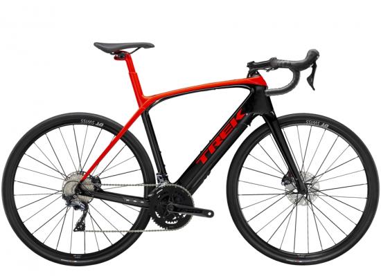 TREK Domane+ LT Radioactive red black